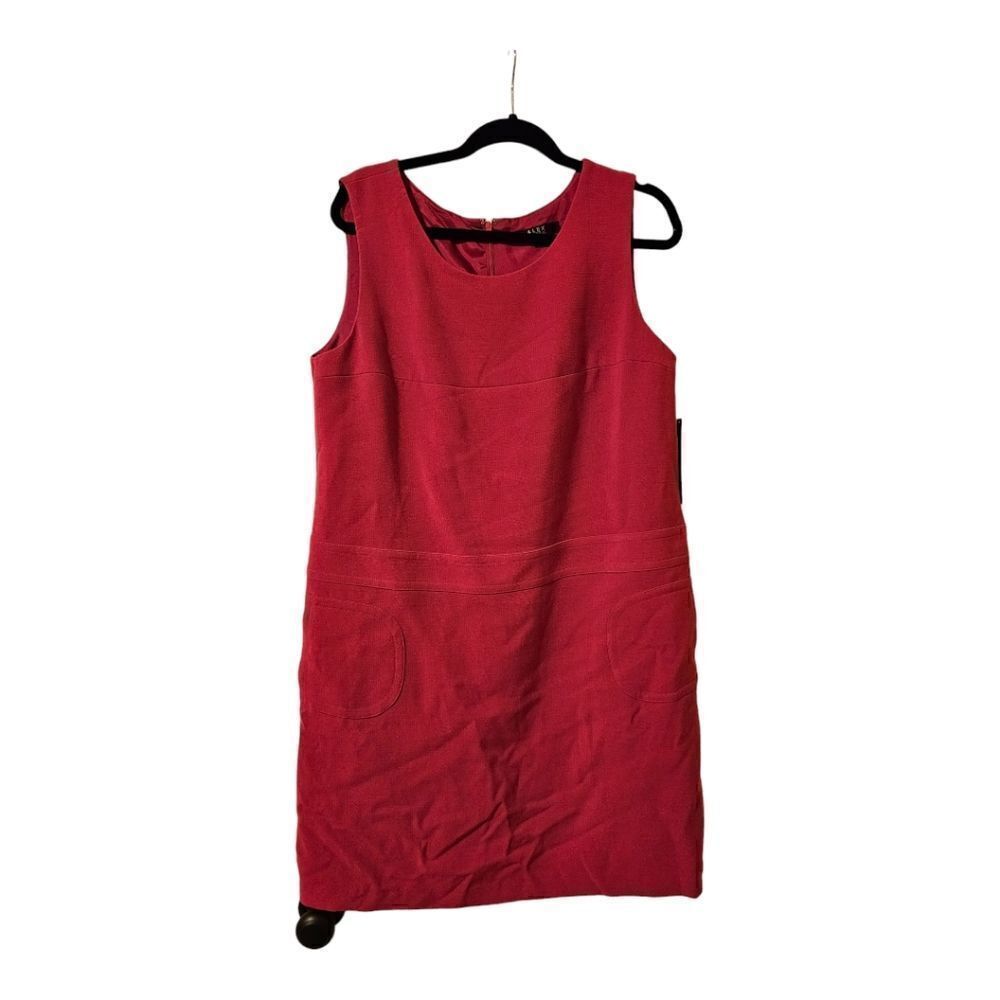 Alex Marie Raspberry Pink Sleeveless Shift Sheath Dress - Size 14